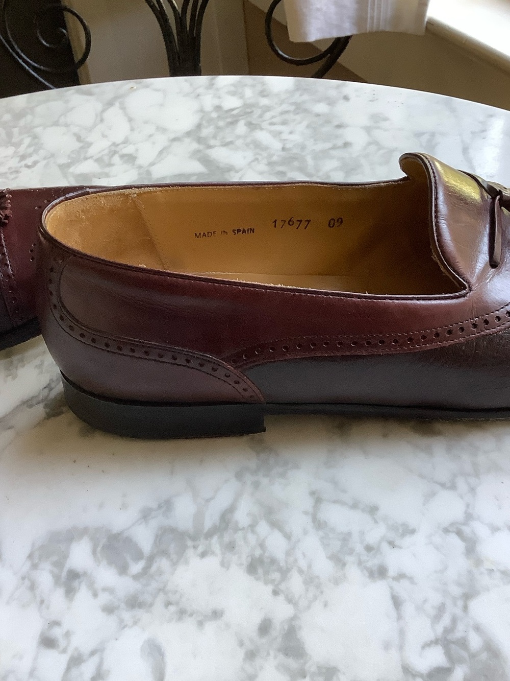 Mezlan Burgundy Tassel Slip-On Loafers - Picture 8 of 13